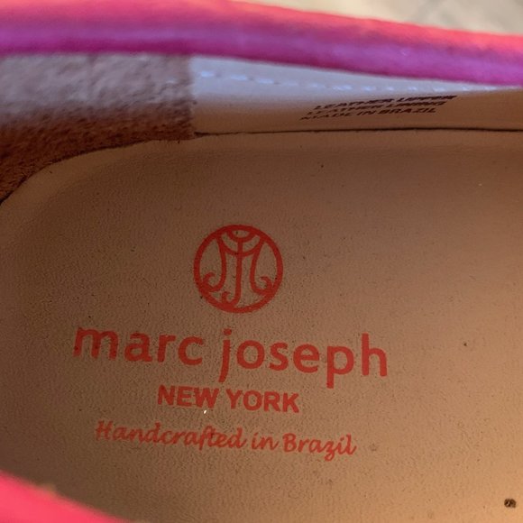 MARC JOSEPH NEW YORK BROADWAY LEATHER SLIP ON FLATS PINK 5.5-EUC! - Picture 4 of 7